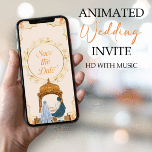 Personalized Lovely Save the Date Video MP4 Wedding Invitation