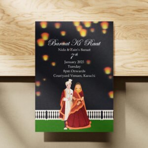Illustrated Baraat Invitation | Celebrate with Style and Fun
