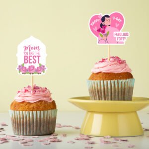 Mom Birthday Cake Topper Printable – Instant Digital Download for Party Decoration