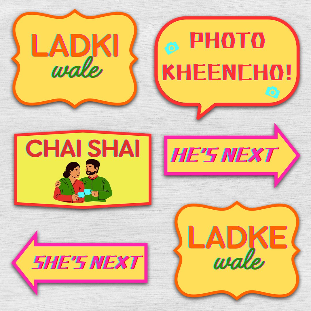 15 Desi Wedding Props | Fun Personalized Wedding Decoration printable - Image 2