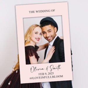 Custom Big Photo Booth Frame | Minimal design Personalized Wedding Photo Prop
