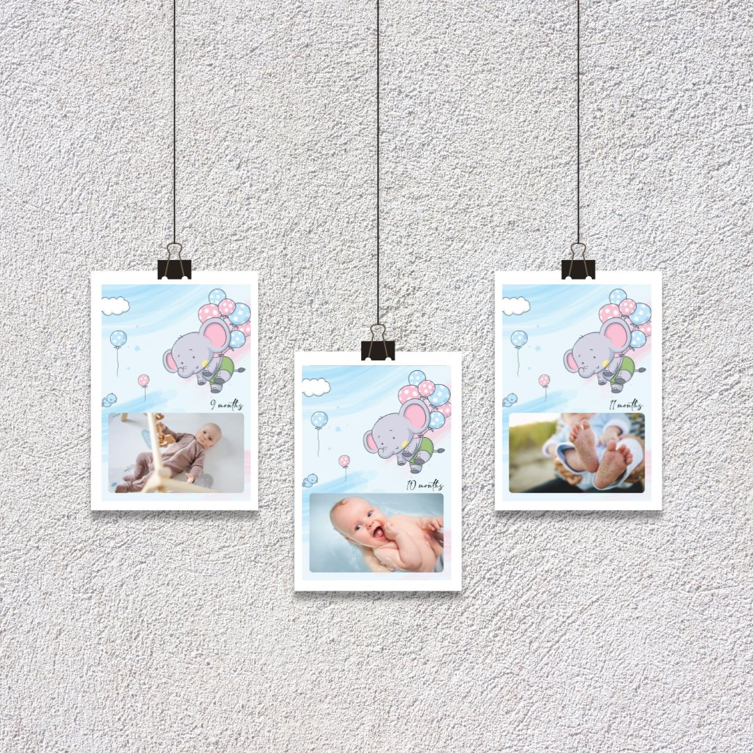 Personalized Birthday Bunting | Baby Shower or Birthday Banner with Child’s Photo - Image 3