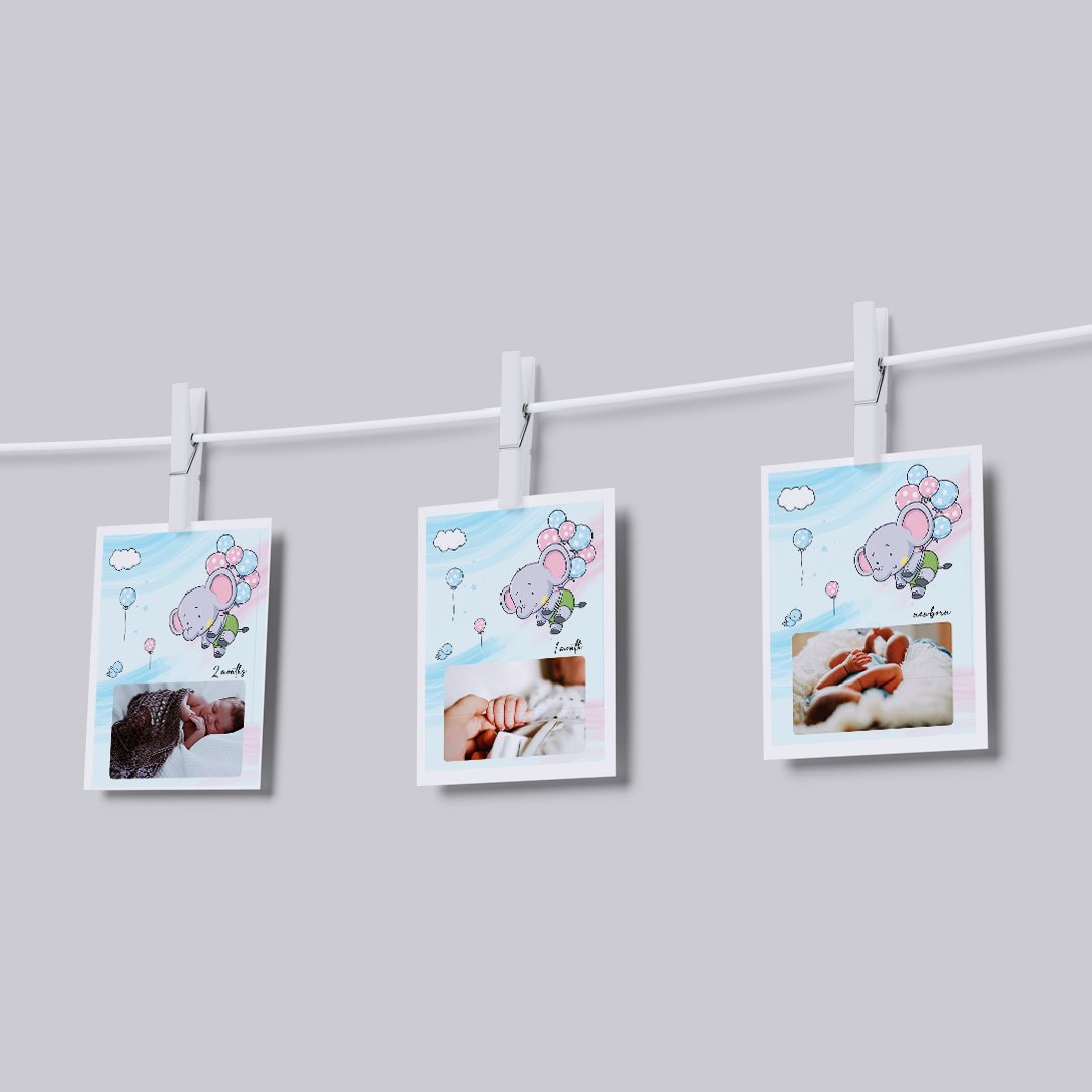 Personalized Birthday Bunting | Baby Shower or Birthday Banner with Child’s Photo - Image 4